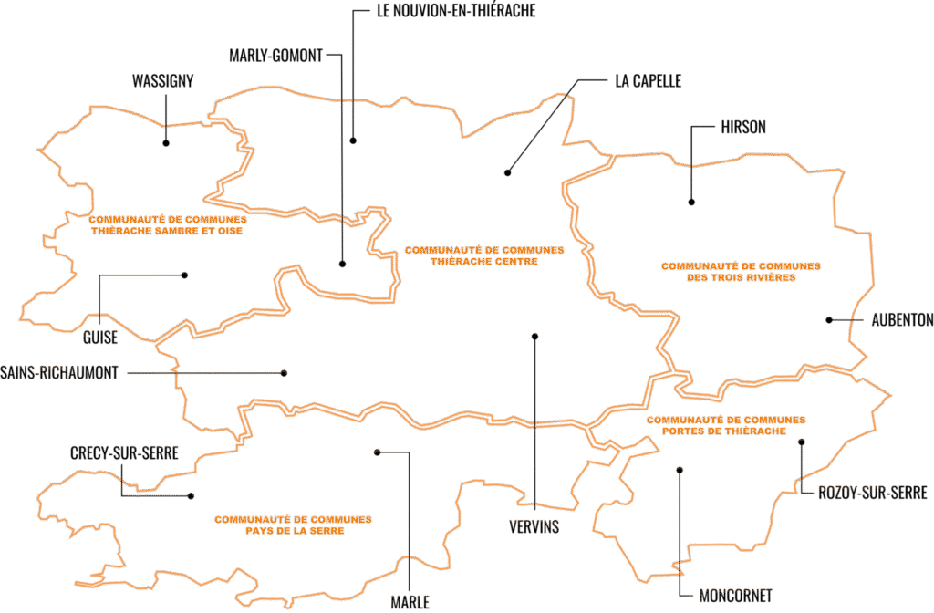 Carte des zones d'interventions de la METS